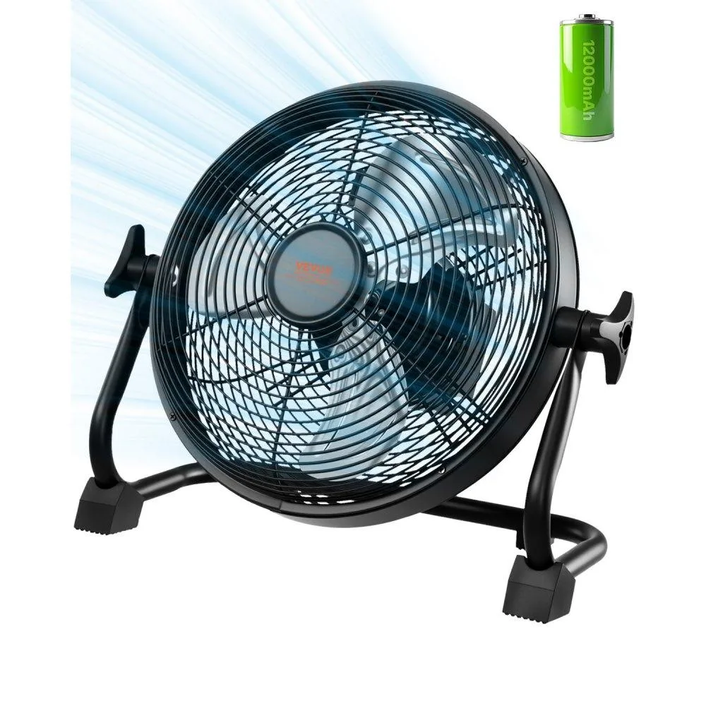 VEVOR VEVOR FS25 10 inch Rechargeable Battery Floor Fan 12000mAh 360 Rotation — product photo