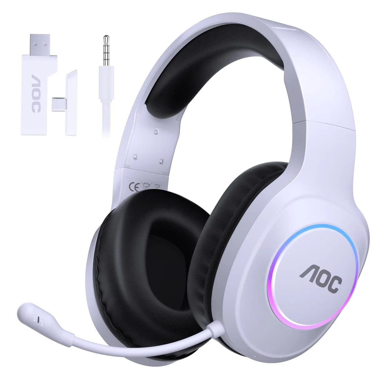  AOC ACG 2502 Captain 100 Wireless Gaming Headset White — product photo