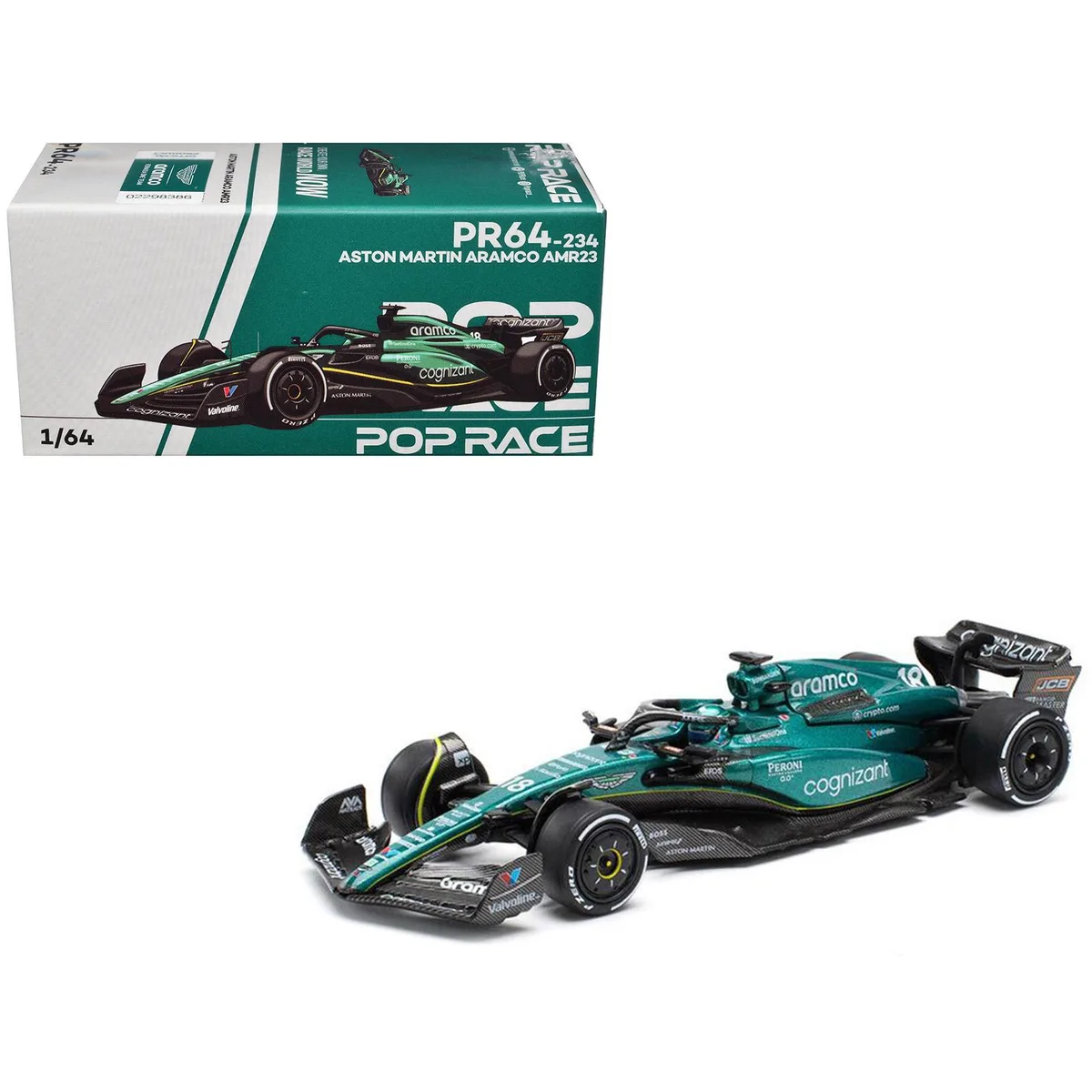 Pop Race Pop Race Aston Martin AMR23 #18 Lance Stroll 2023 1/64 Diecast Car — product photo