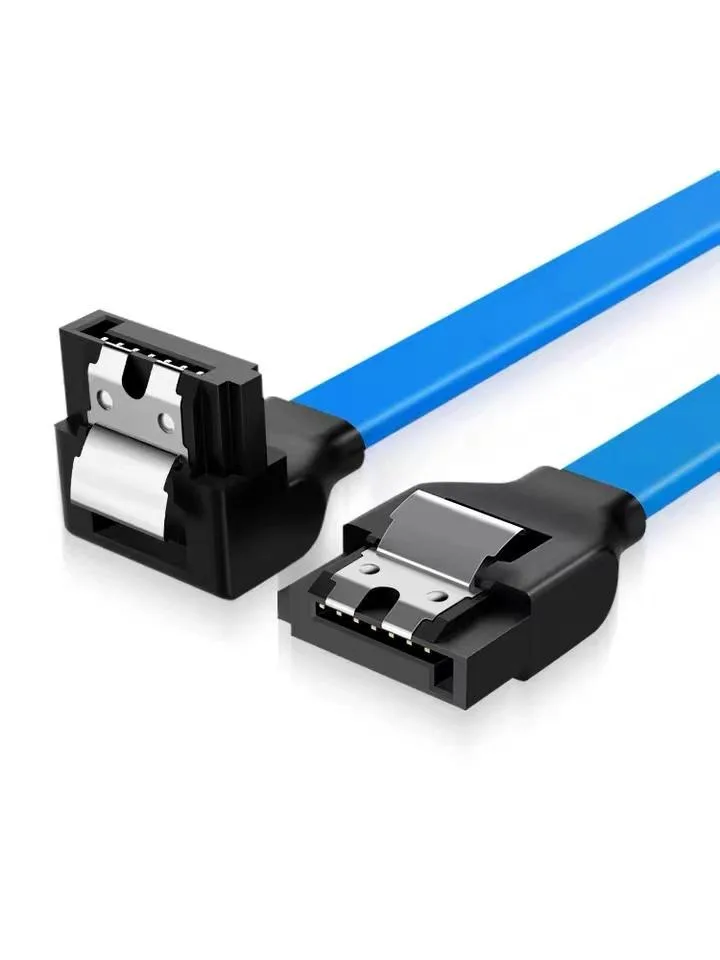 Takrabssin Takrabssin SATA cable 90° right-angle 6.0 Gbps 0.5 m blue — product photo