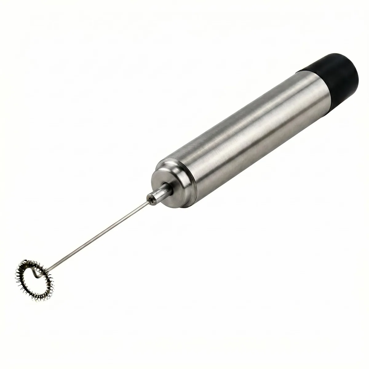  MAXI-MATIC FRS1020B Handheld Milk Frother, 2 AA Battery, Stainless Steel, White — product photo
