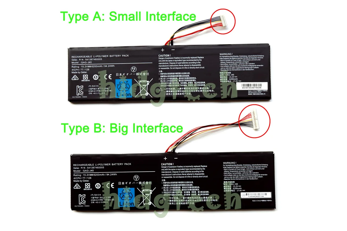 Beisite Beisite GAG-J40 4ICP4/77/128 Type B laptop battery — product photo