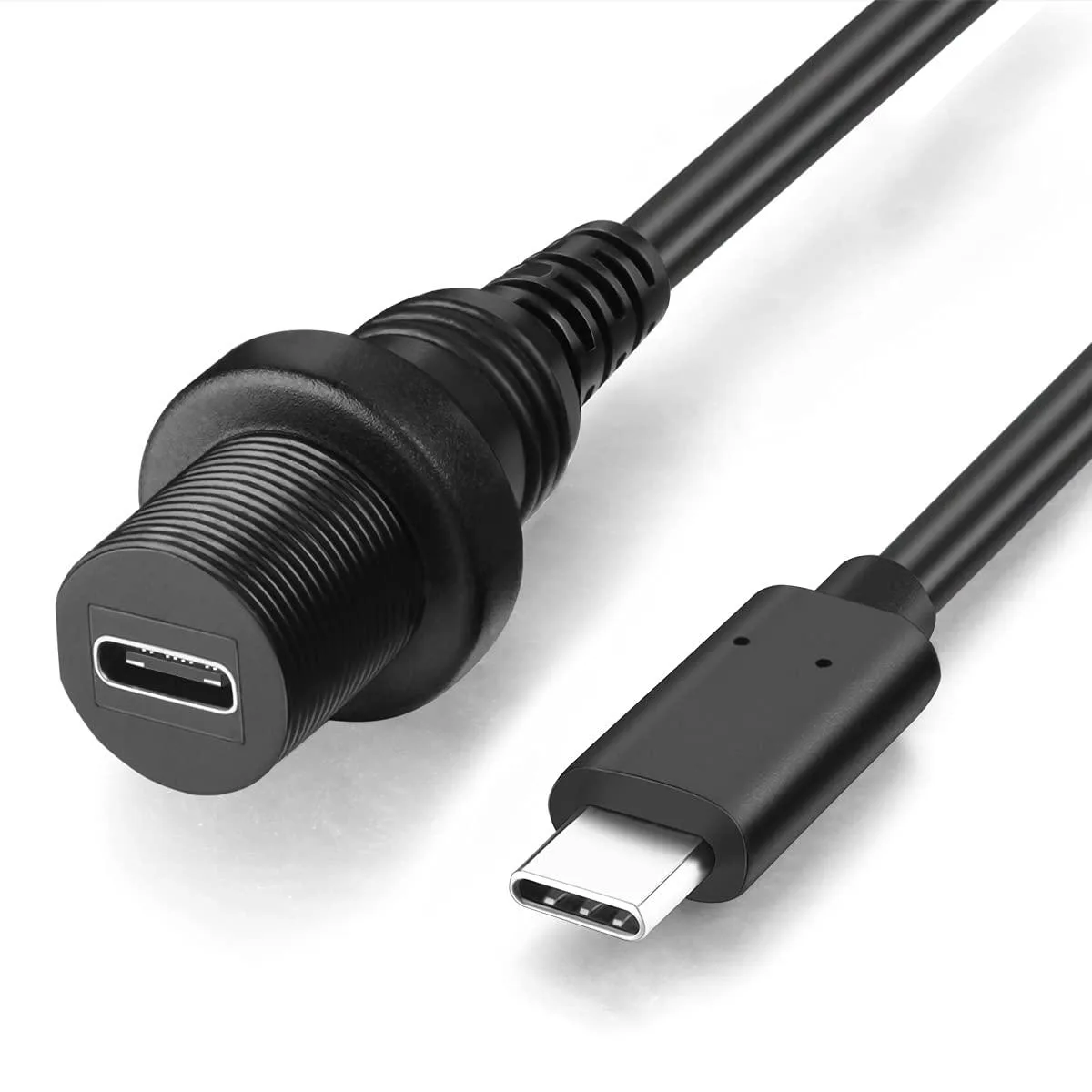 _Mega Brand _Mega Brand USB Type C 3.1 Male to Female Flush Mount Cable 1 ft — product photo