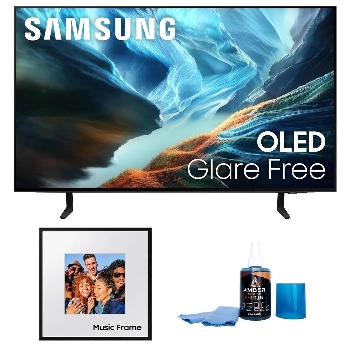 SAMSUNG SAMSUNG QN42S90HAEXZA 42" OLED TV with HW-LS60D Photo Frame Speaker — product photo