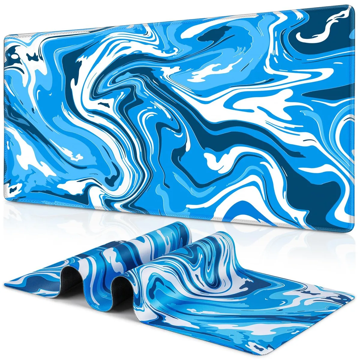  Canjoy AN1380 Blue-White Fluid mouse pad 800x300mm — product photo