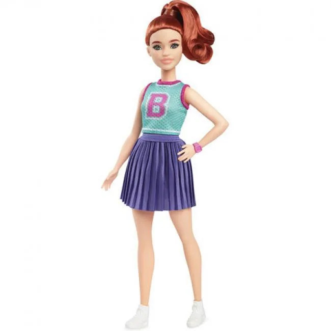 Barbie Barbie HYT90 Fashionistas Doll #232 Red Hair Purple Skirt — product photo