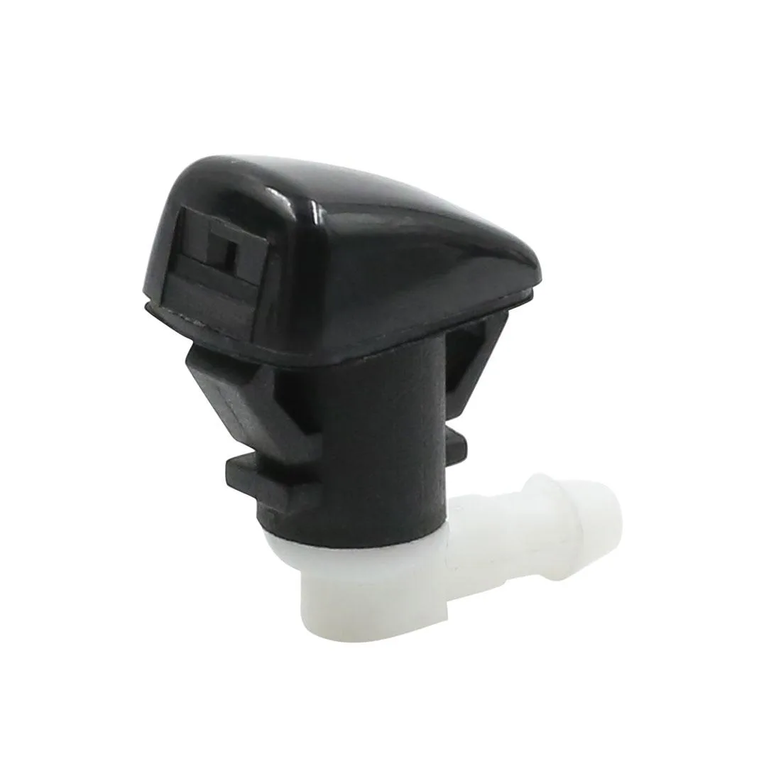 Small black and white plastic windshield washer nozzle 30.5 x 22mm