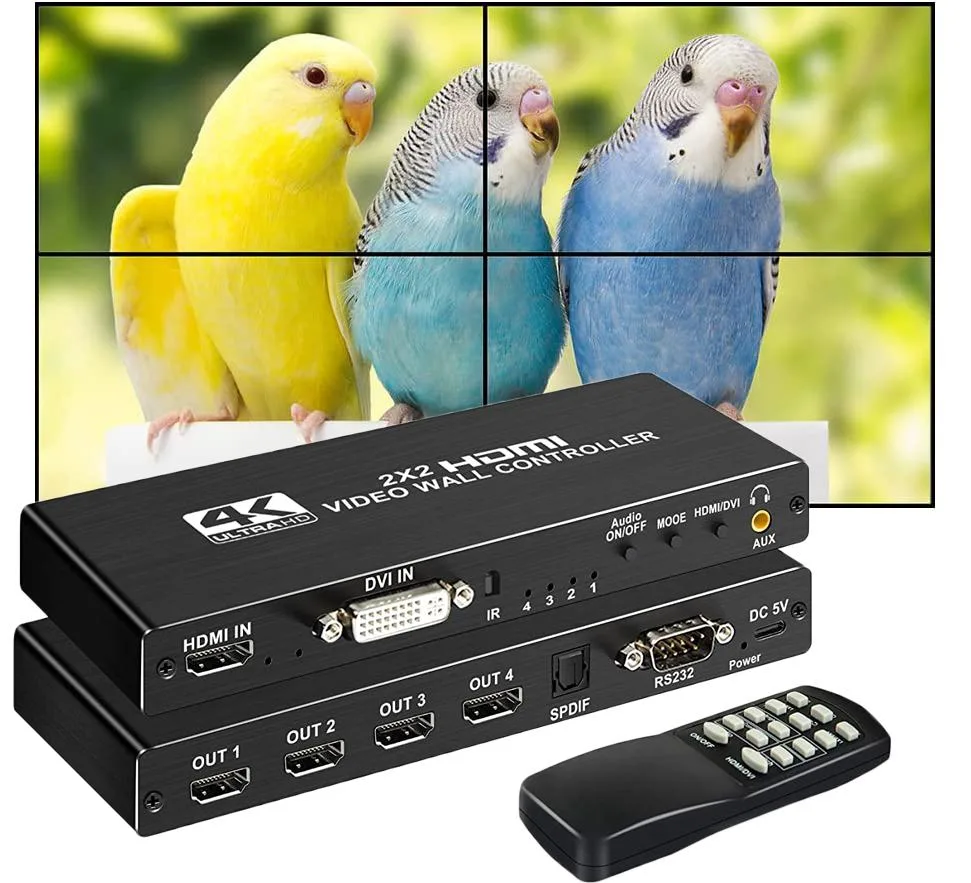 ESTONE ESTONE OZP1 2x2 Video Wall Controller 1080P 4 HDMI Out — product photo