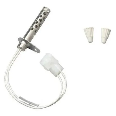 White-Rodgers 767A-379 hot surface igniter module, rectangular grey ceramic body with plug-in connector and wire leads