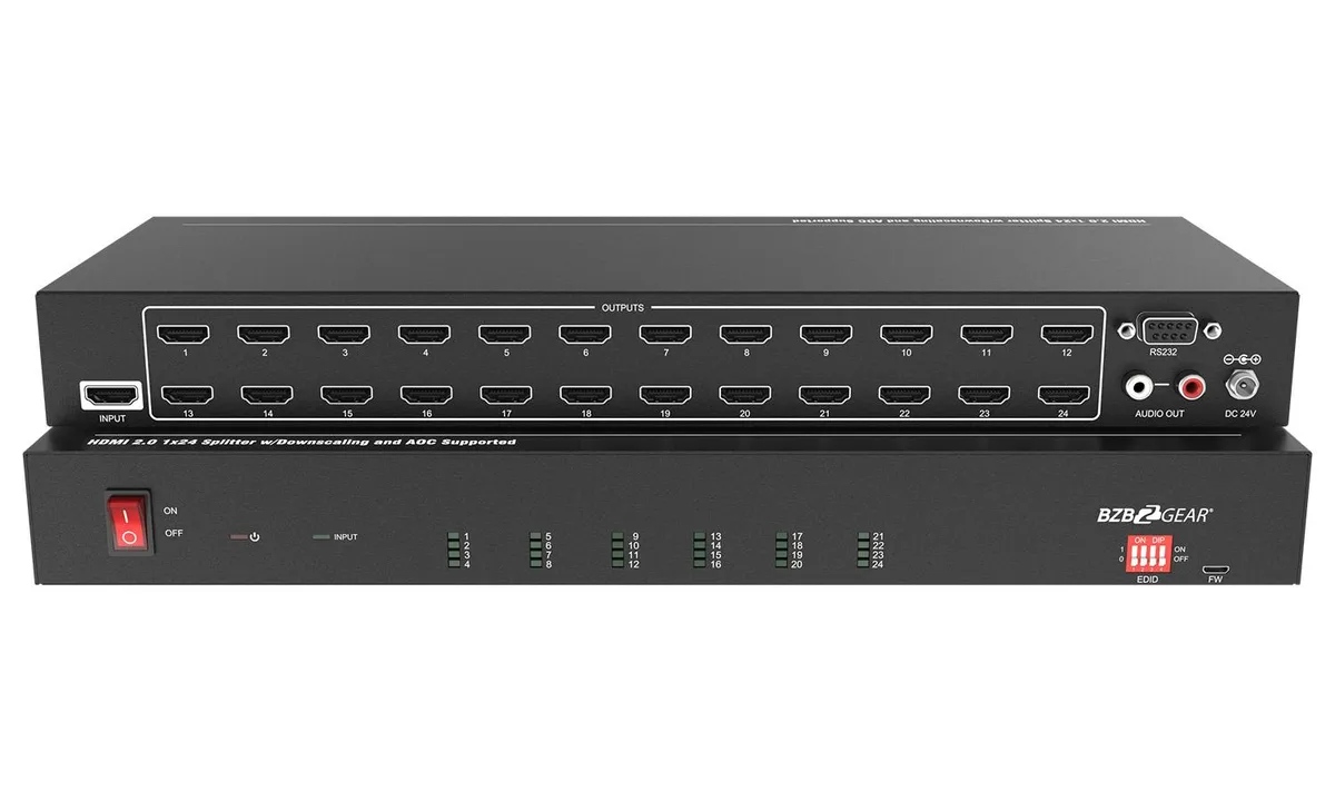 BZBGEAR BZBGEAR BG-UHD-DA1X24 1x24 4K HDMI video splitter — product photo