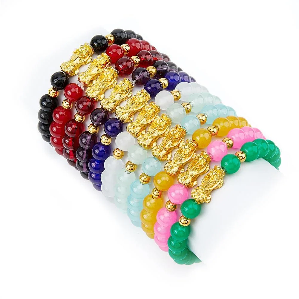  SUPERFINDINGS 11 Pcs Feng Shui Pixiu Bracelets Mixed Color — product photo