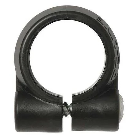 Twenty black acetal element clamps with screws for quarter inch Loc-Line systems