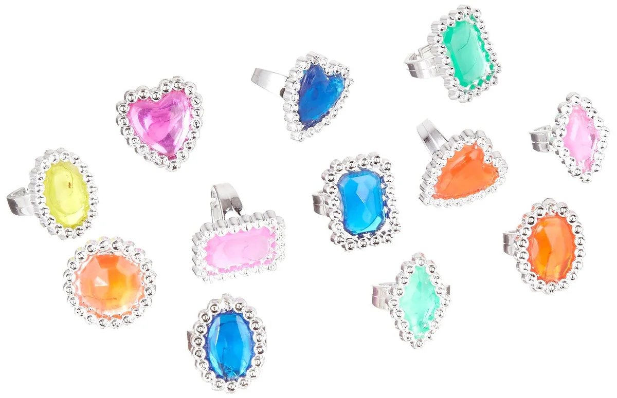  Rhode Island Novelty JRJERI1 Plastic Jewel Rings 24 Count — product photo