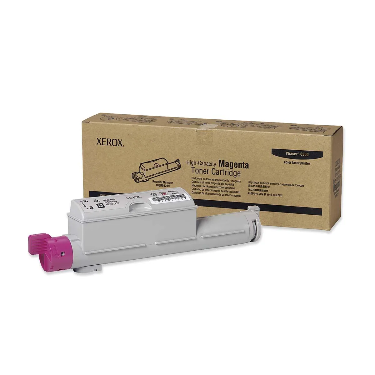 XEROX Xerox 106R01219 High Yield Magenta Toner Cartridge 12000 Pages — product photo