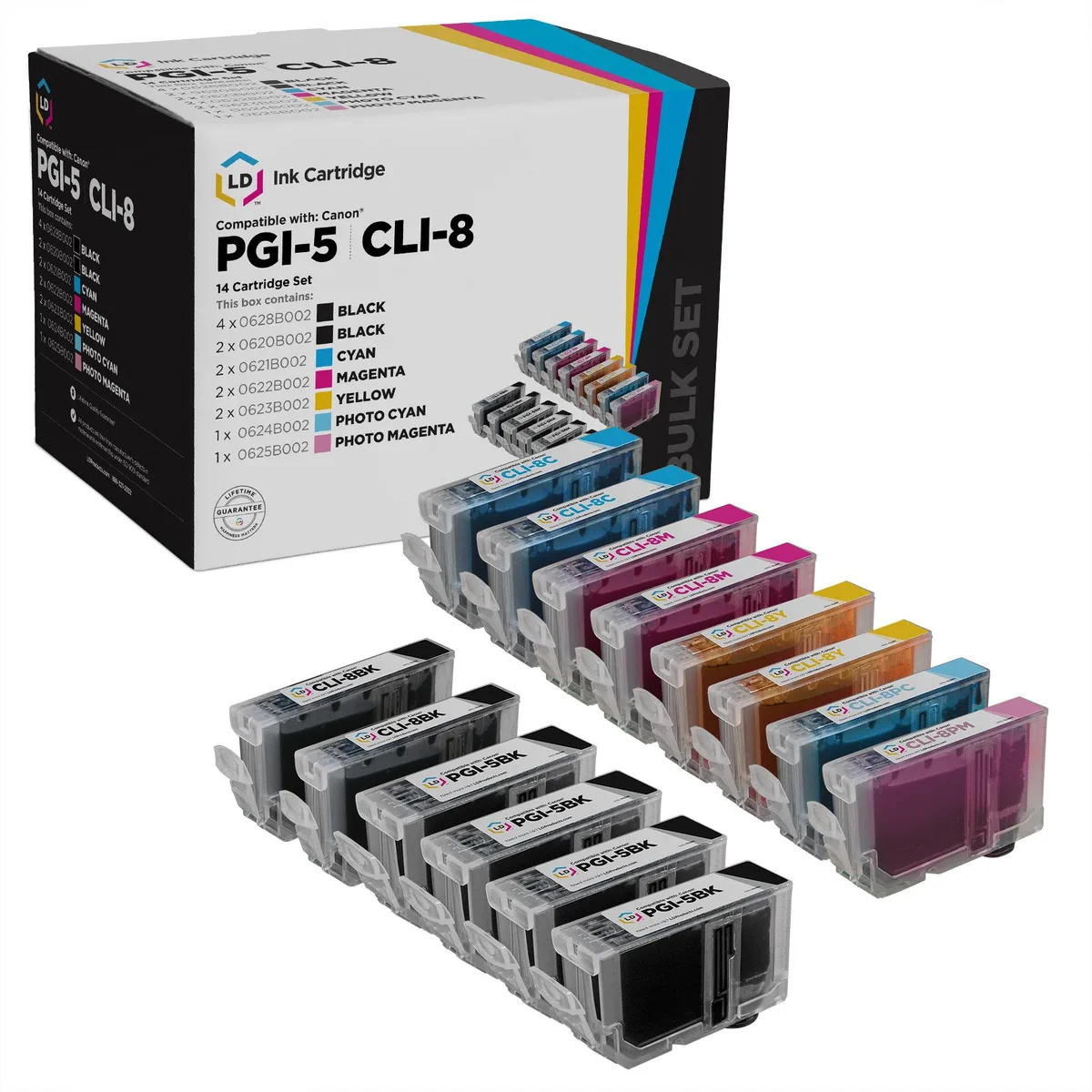 LD Products LD Products Compatible Ink Cartridge 14-Pack for Canon PGI5 CLI8 — product photo