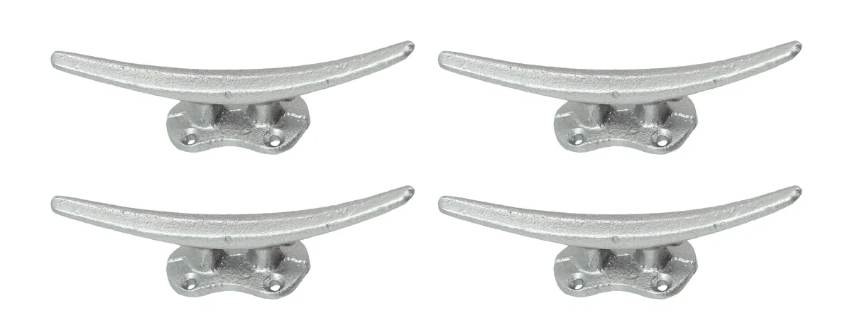 J.D. Yeatts J.D. Yeatts Set of 4 Boat Cleat Wall Hooks 5.75 Inch Metallic Silver — product photo