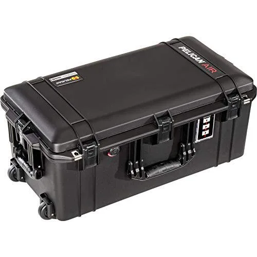 Black Pelican Air 1606 camera case with rubber handles and purge valve