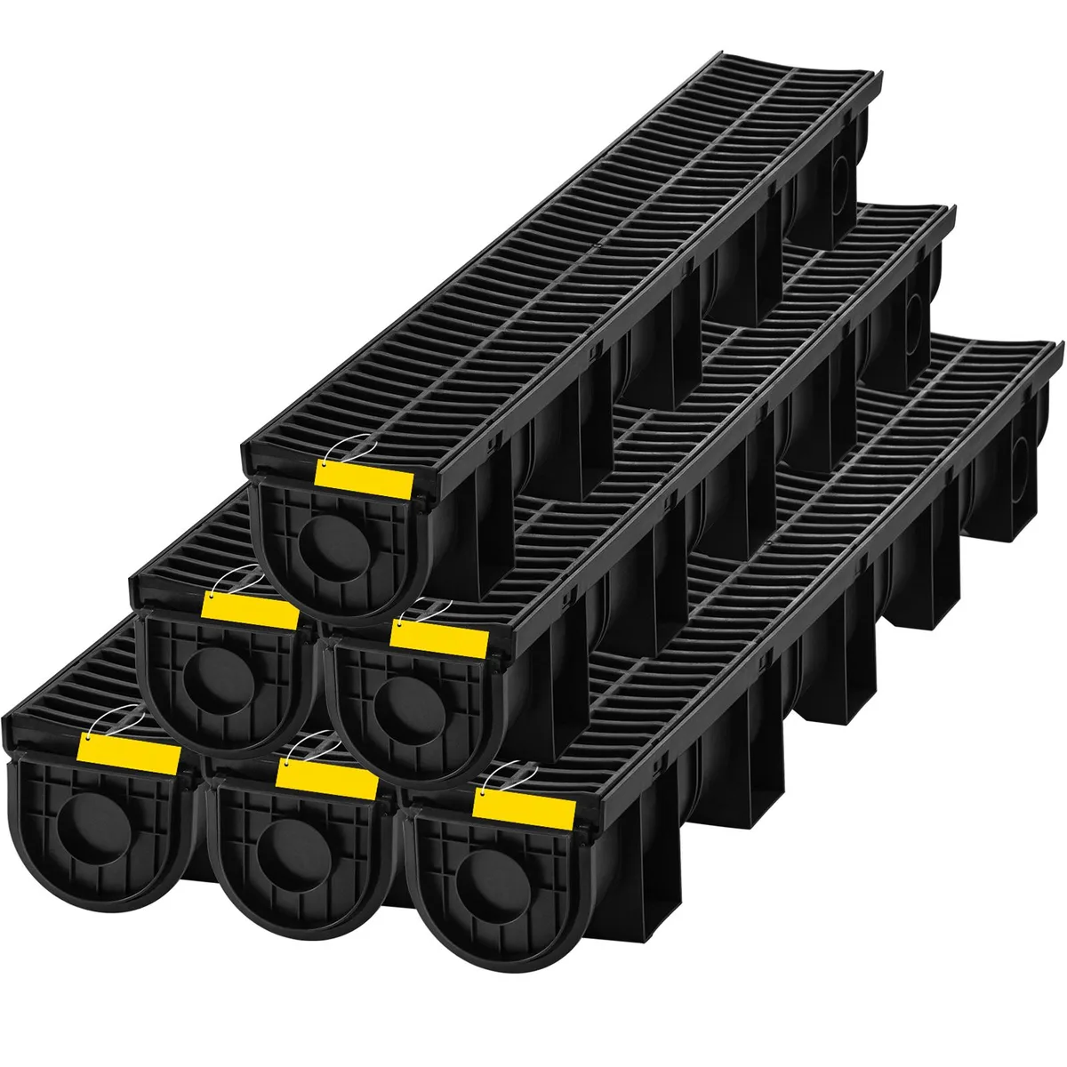 VEVOR VEVOR PSG100 6-pack trench drain bathroom tub 15×13×100 cm — product photo