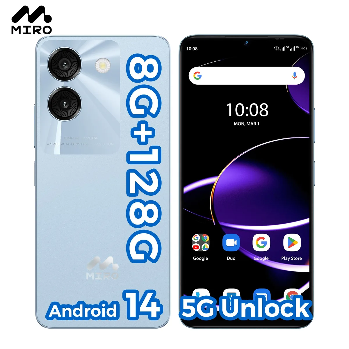 MIRO MIRO S67 5G 6.75" 90Hz 8GB 64GB cell phones - unlocked — product photo