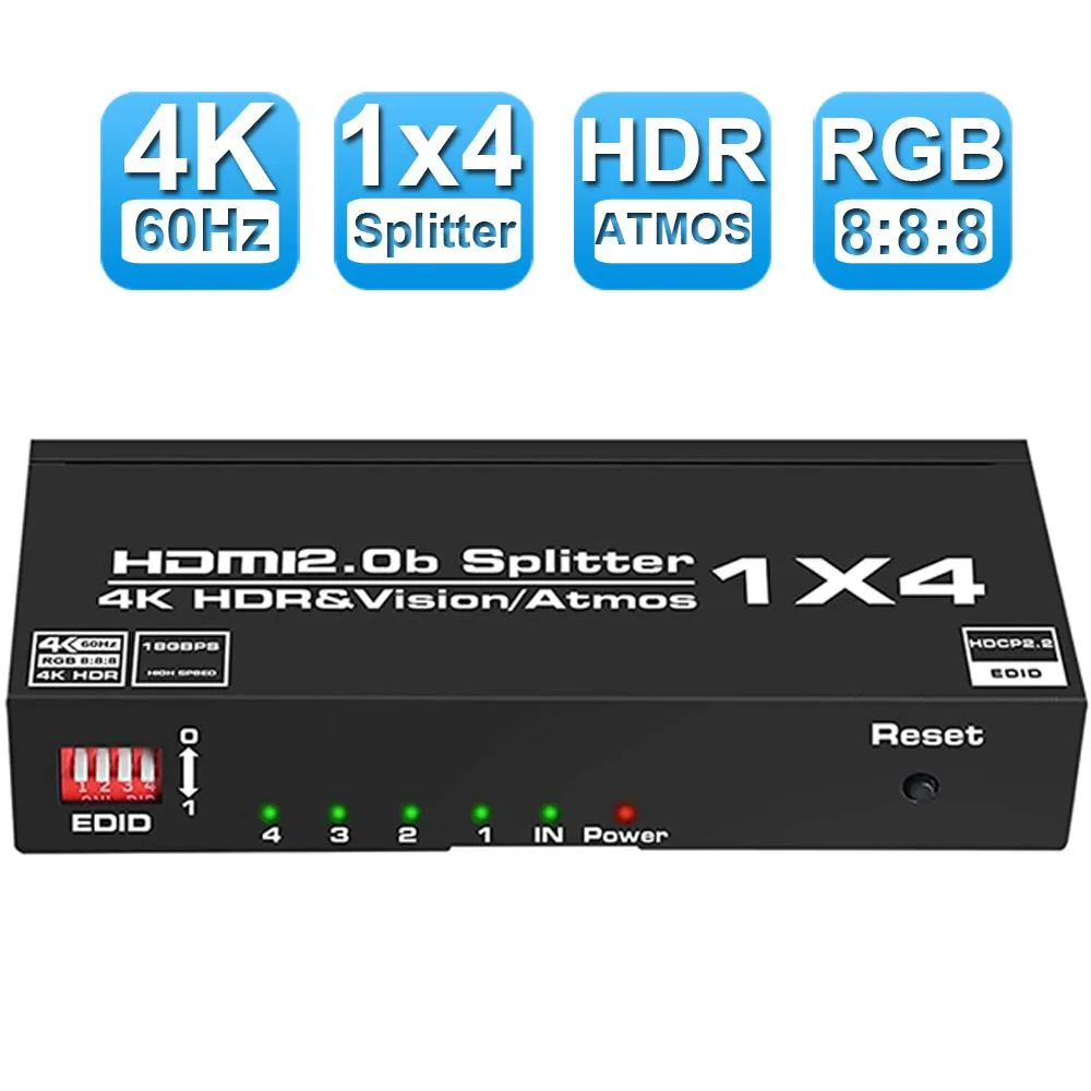 Jansicotek Jansicotek OZF3-1 1x4 HDMI 2.0 video splitter 4K 60Hz — product photo