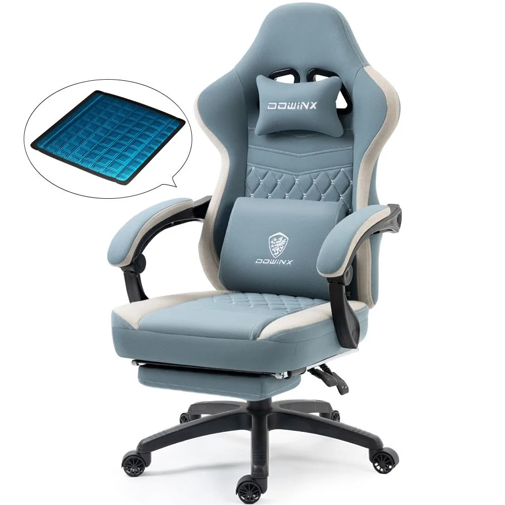 Dowinx Dowinx LS-6657D Gaming Chair Blue Fabric Pocket Springs 300 lb — product photo