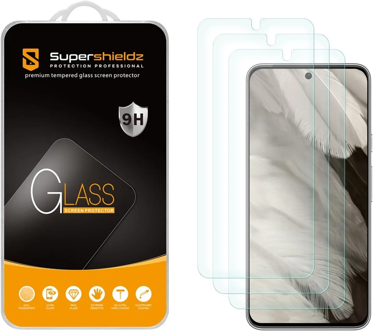 Supershieldz Tempered Glass Screen Protector for Google Pixel 8 (6.2 inch) 3 Pack 0.33mm — product photo