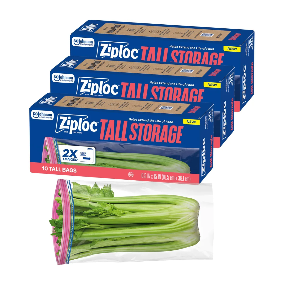 Red silicone zipper food storage bags, tall size, set of 30