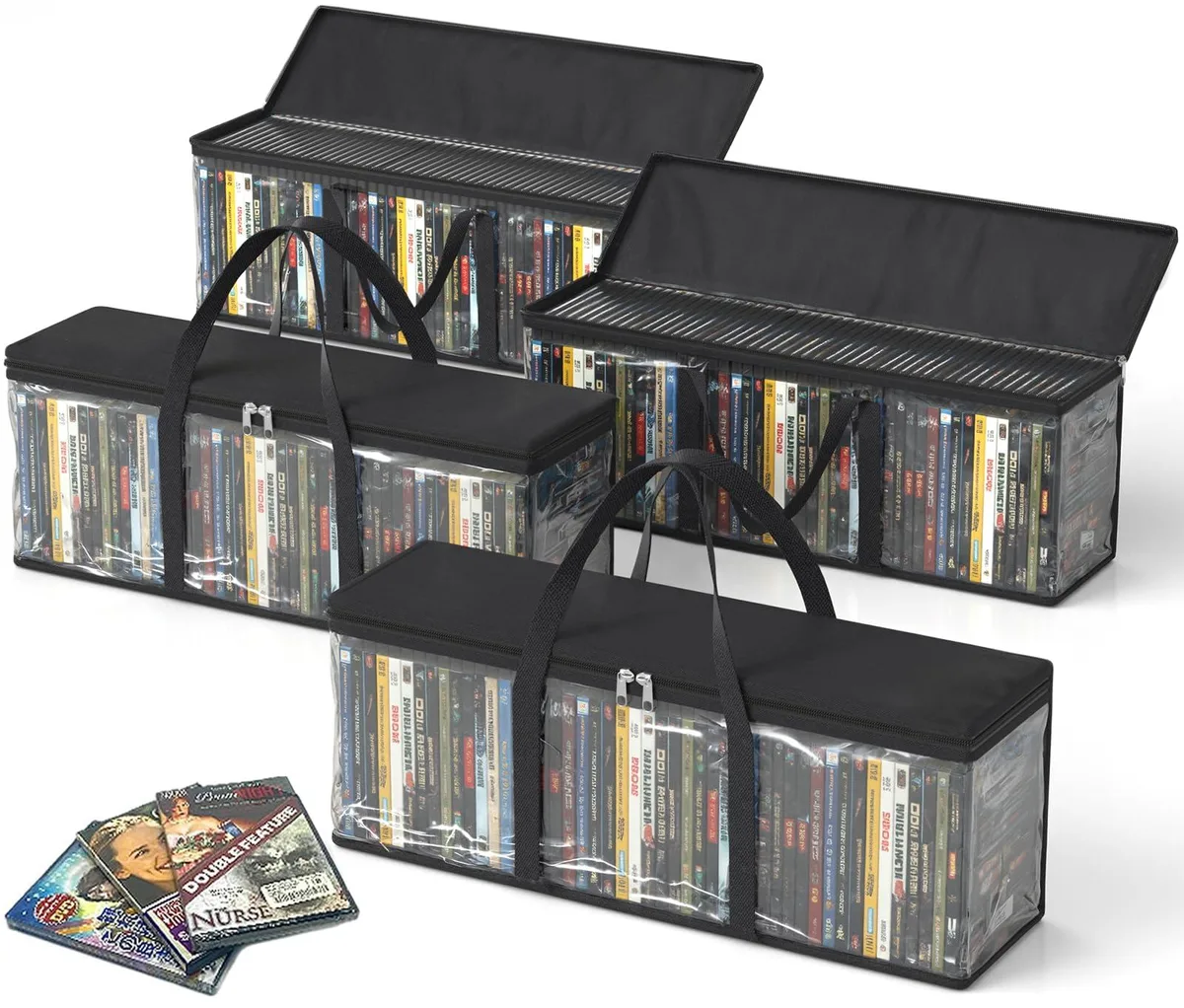  Hopack RM 00702L DVD Storage Bags 4-Pack Black — product photo