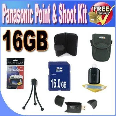 Panasonic Panasonic Accessory Saver Kit B3 — 16GB SDHC, reader, case, tripod, cleaners — product photo