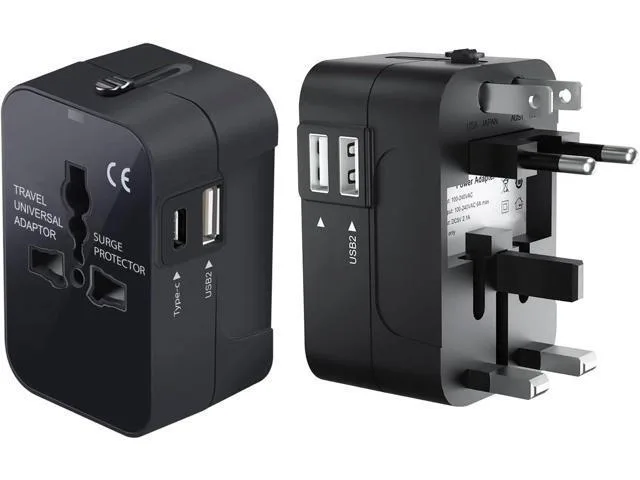 LORDWORLD LORDWORLD Universal Travel Adapter with USB-A and USB-C — product photo