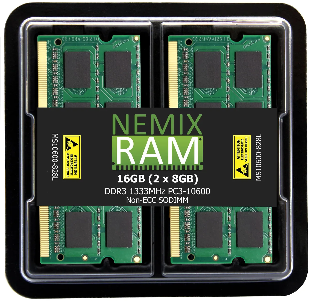 NEMIX RAM NEMIX RAM 16GB (2x8GB) DDR3 1333MHz PC3-10600 1.35V 204-Pin SODIMM Kit — product photo