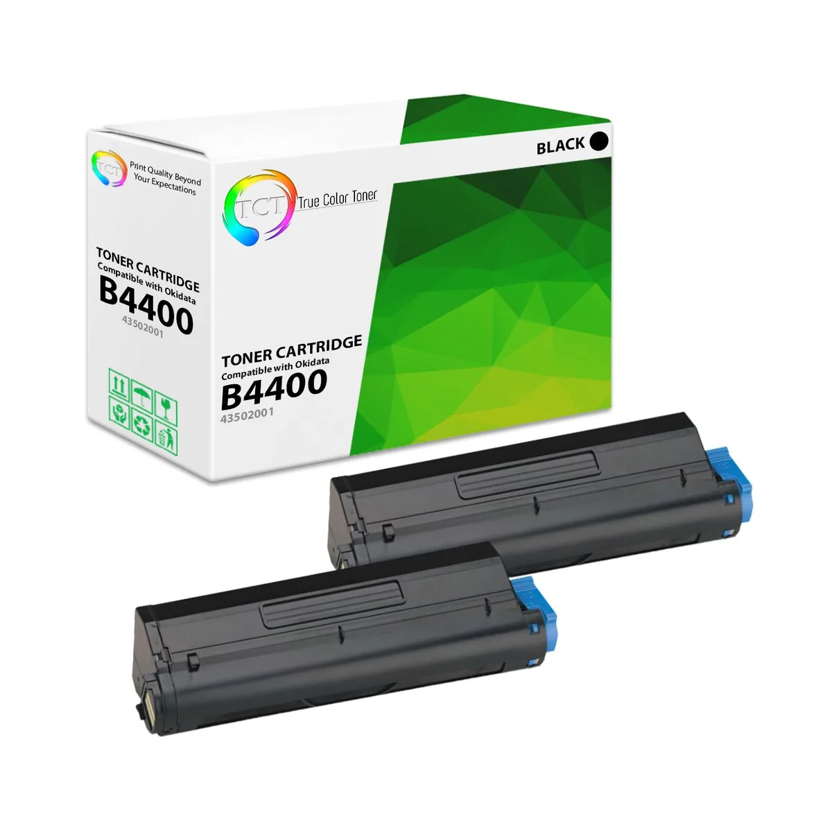 True Color Toner True Color Toner B4400 2-Pack Black Toner Cartridge 6000 Pages 43502001 — product photo