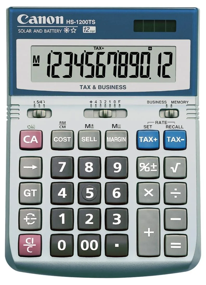  Canon HS-1200TS Business Calculator 12-digit LCD Black — product photo