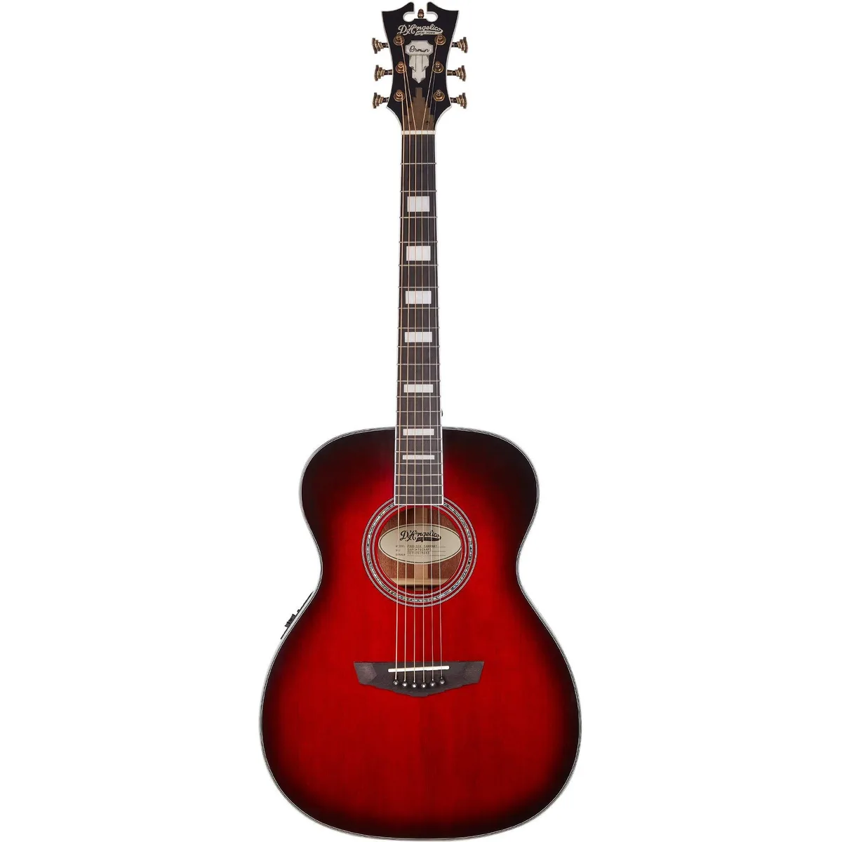 D'Angelico D'Angelico Premier Fulton 12-string electric guitar Trans Black Cherry Burst — product photo