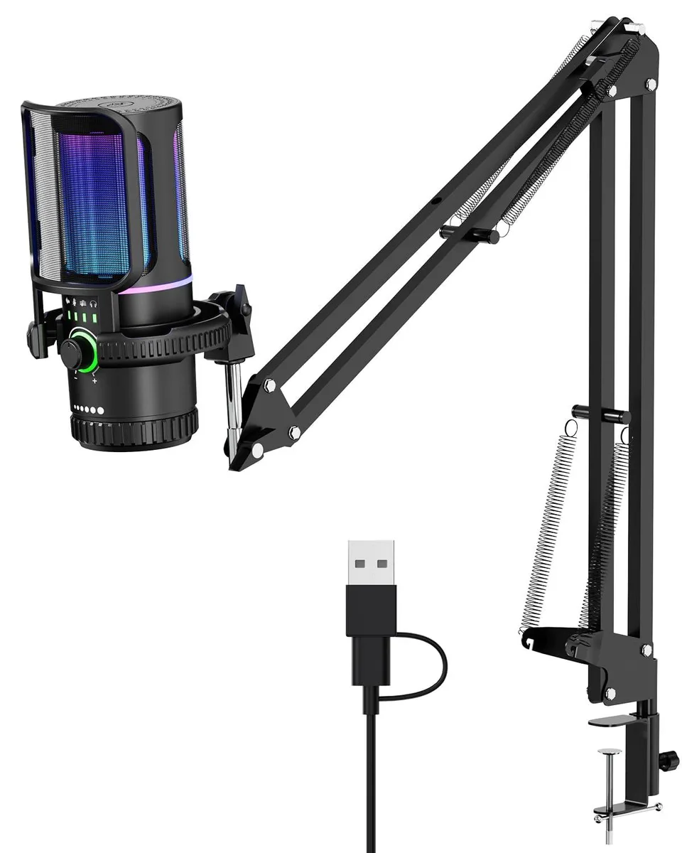 SINWE SU7 with Arm USB Microphone 96kHz 45dB 78dB 3.5mm monitoring — product photo