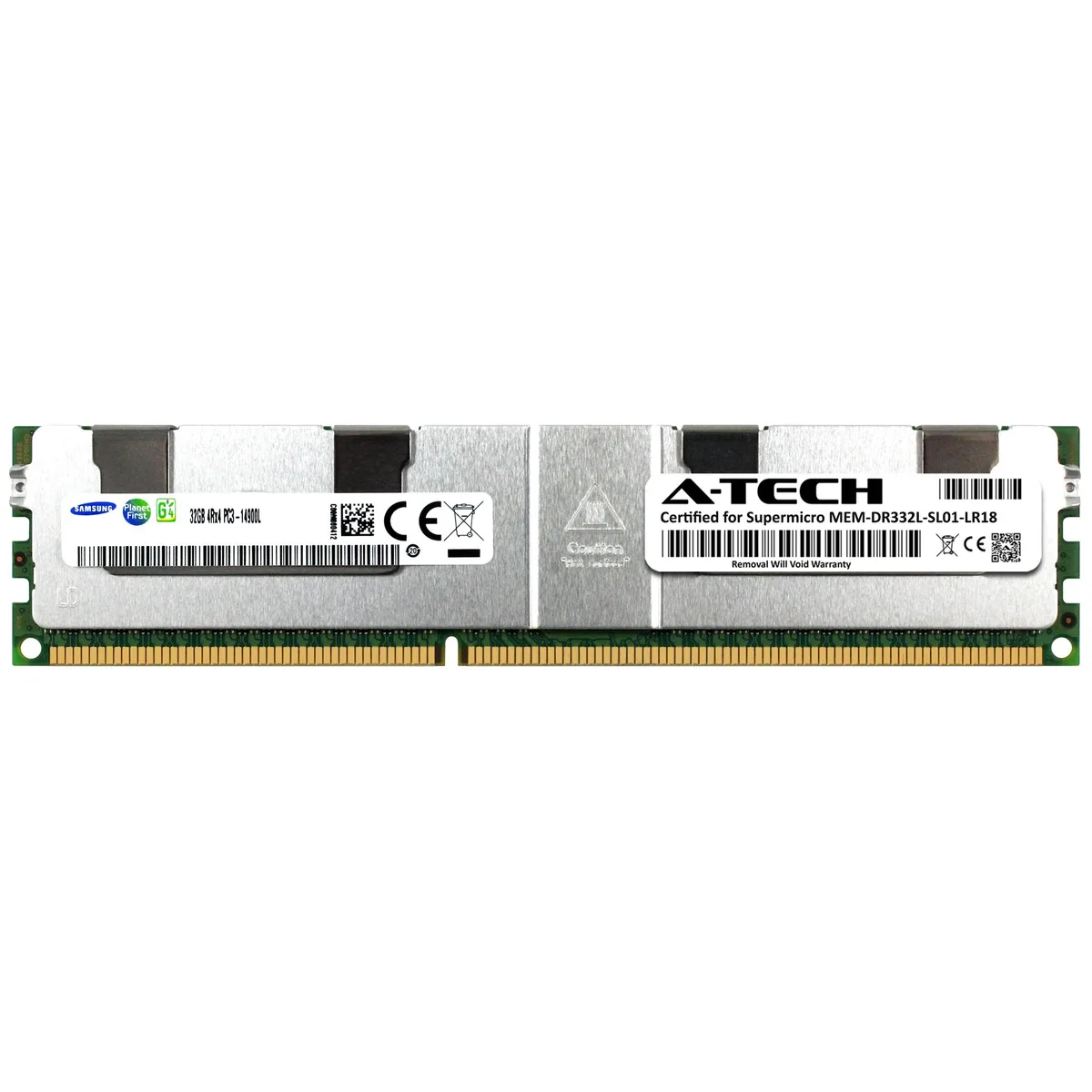 A-Tech A-Tech 32GB DDR3 1866MHz PC3-14900 CL13 1.5V 4Rx4 ECC LRDIMM 240-Pin Server RAM — product photo