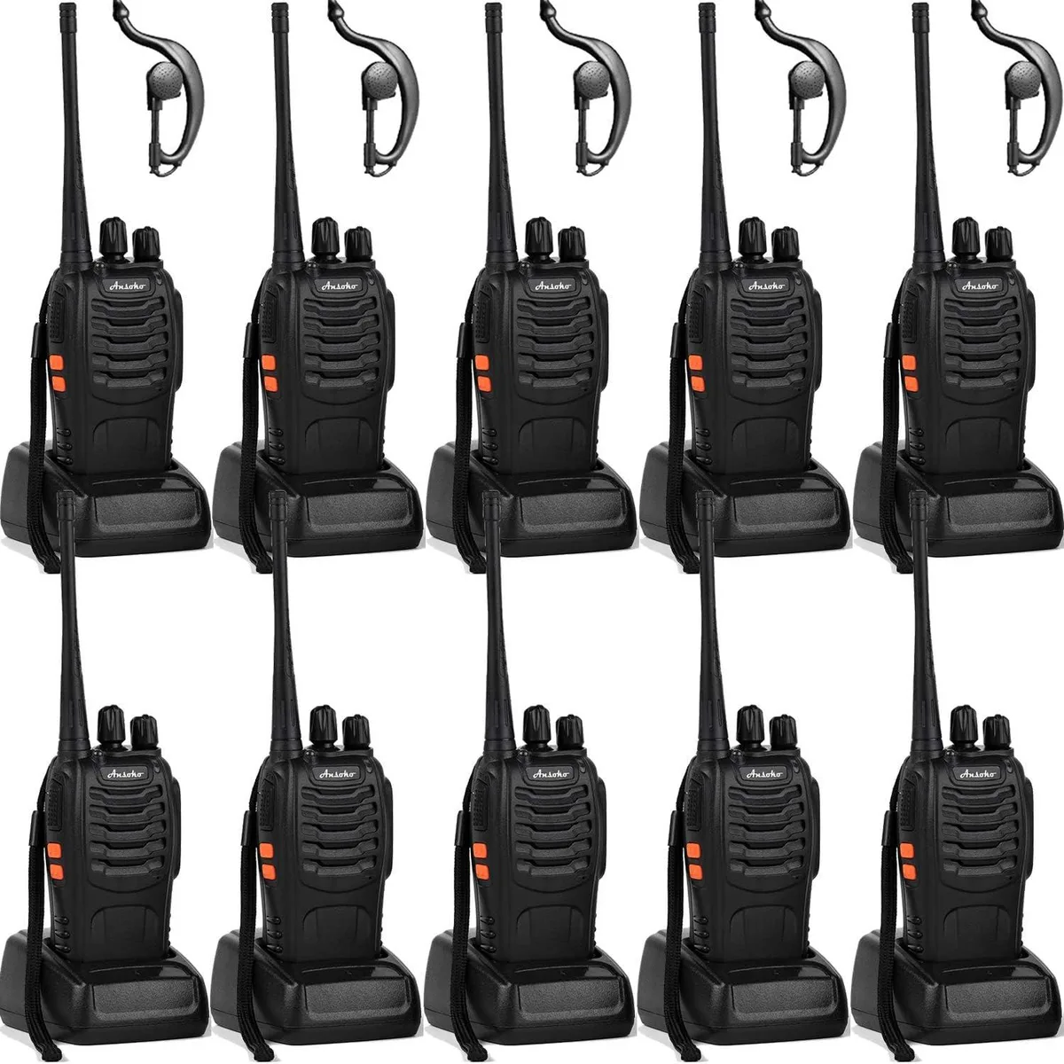 BFKK BFKK two-way radio 10-pack UHF 16-channel 2 W 1500 mAh — product photo