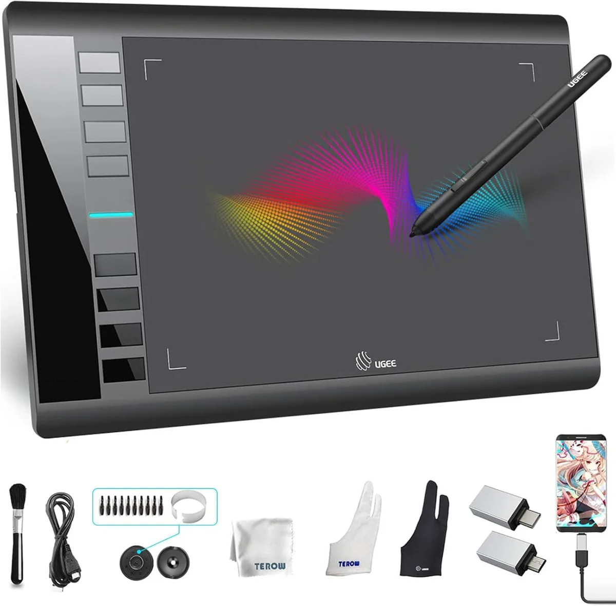 UGEE UGEE M708 V3 10x6 inch graphics tablet 8192 pressure levels — product photo