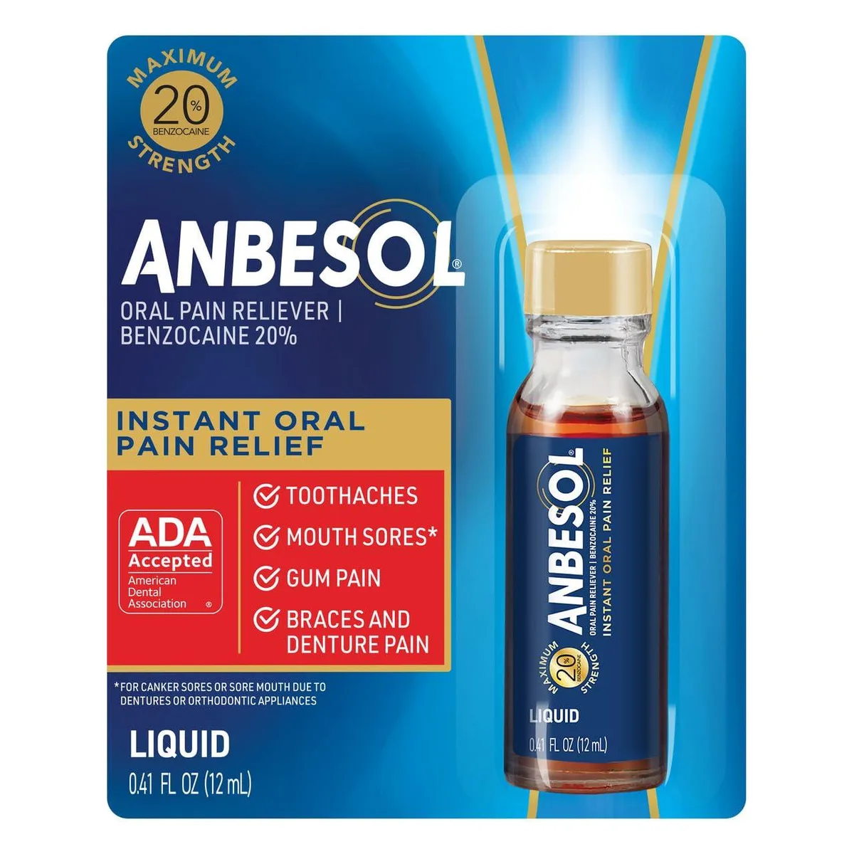  Anbesol Maximum Strength Liquid .41 oz — product photo