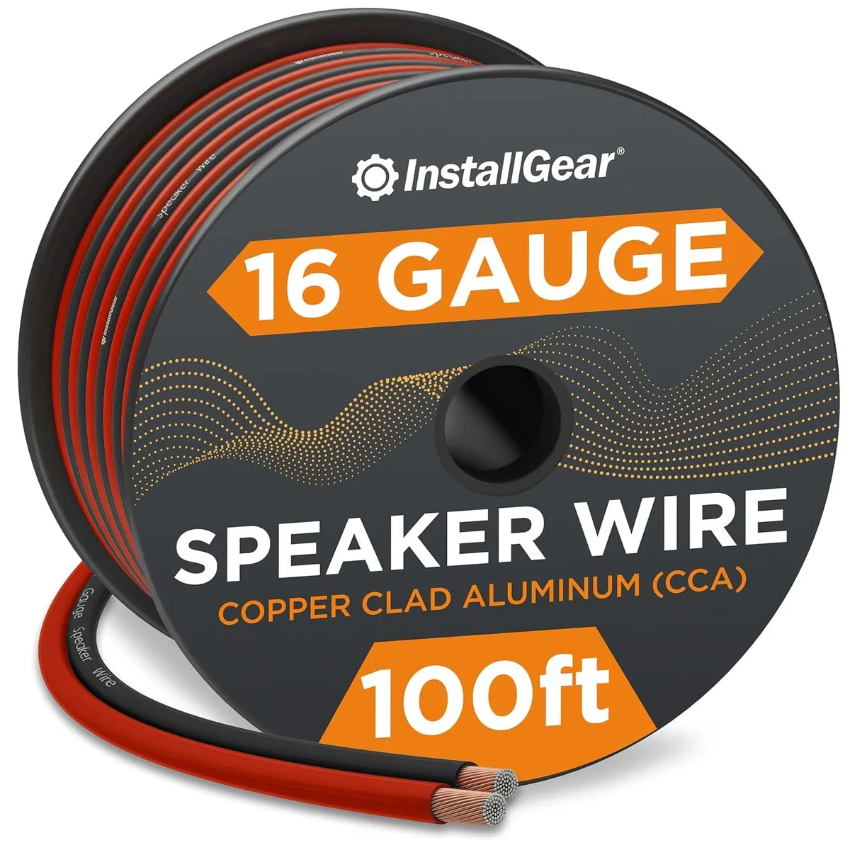 PISKEKAT PISKEKAT 16 Gauge Speaker Wire 100ft Red/Black CCA — product photo