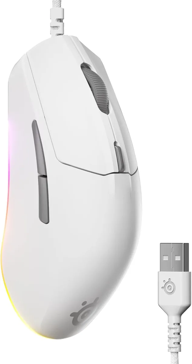 SteelSeries SteelSeries 62703 Rival 3 Gen 2 gaming mouse 12000 dpi 7 buttons White — product photo
