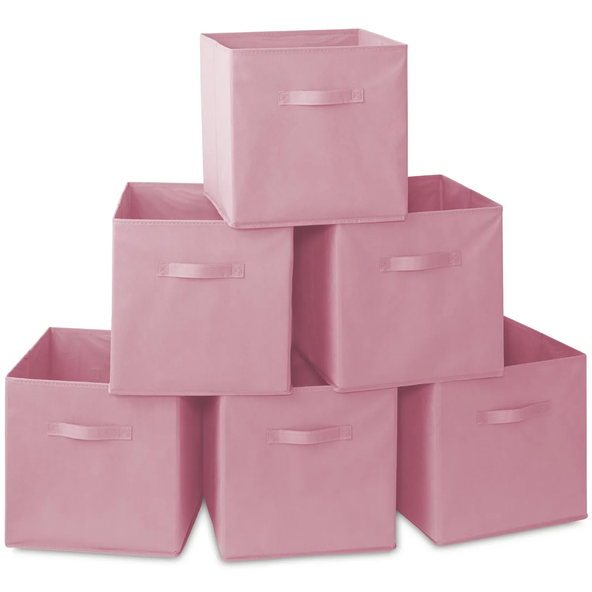 Casafield Casafield 6 Collapsible Fabric Cube Storage Bins Light Pink 13 — product photo