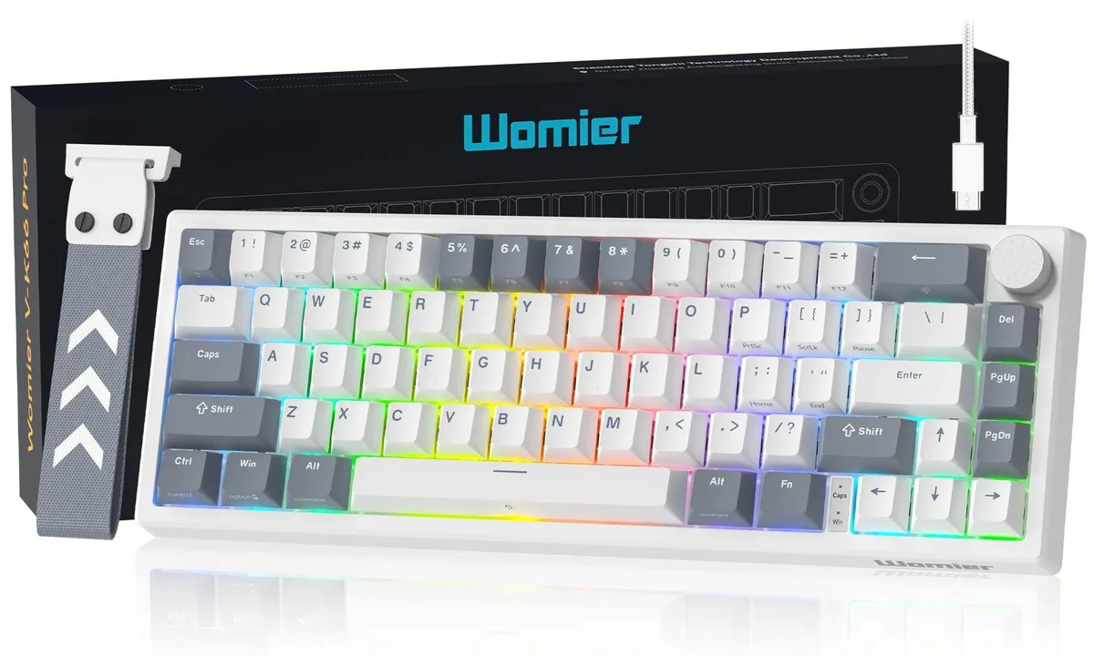 Womier Womier V-K66 Pro 60% Gaming Keyboard White 61 Keys — product photo