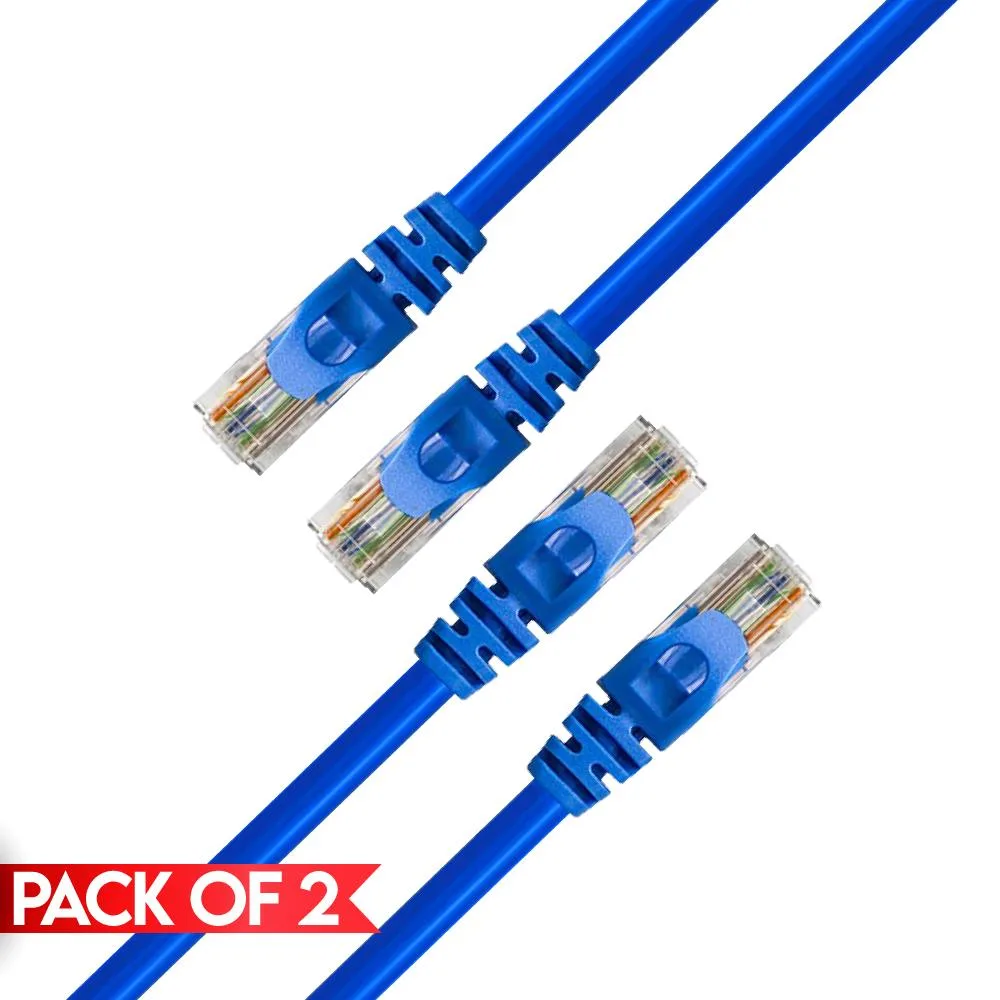 CMPLE CMPLE Cat6 Ethernet Cable 10 ft 550 MHz Blue 2 Pack — product photo