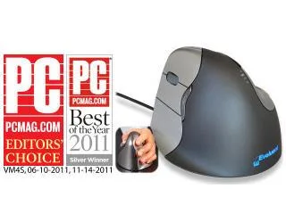 Prestige International, Inc. Prestige International, Inc. VM4L Vertical Mouse Left Handed RF Wireless USB Optical Black/Grey — product photo