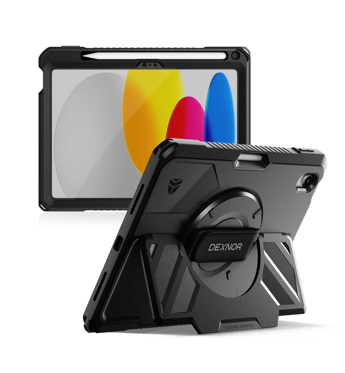  Dexnor Rugged Case iPad 11/10.9 2025/2022 Black — product photo