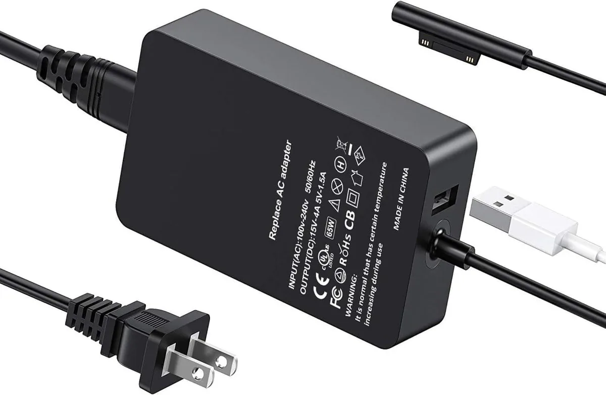 Kenuco Kenuco 65W Surface Pro Charger with USB Port — product photo