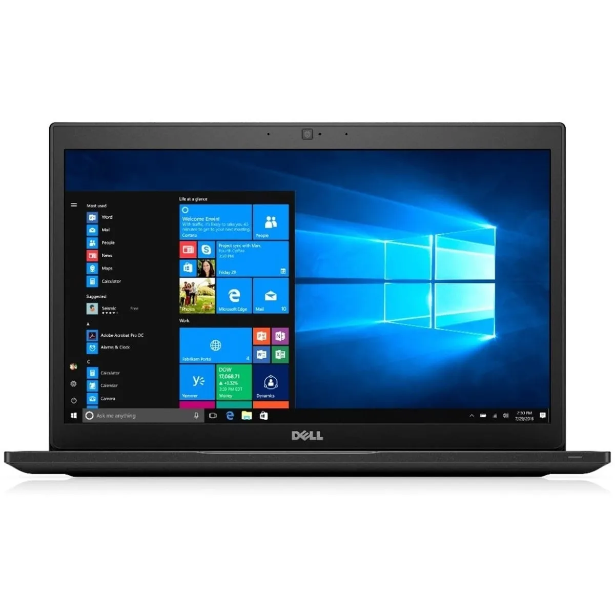 DELL DELL 210-2D-AKXV-RB Latitude 7480 laptop 14" i7-6600U 2.6GHz 8GB 128GB SSD Windows 10 Pro Black — product photo